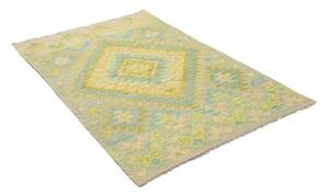 Tappeto Kilim Geometrico Verde Salvia Azzurro 97x147 Cm