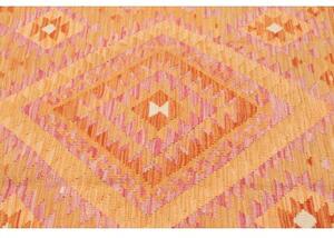 Tappeto Kilim Geometrico Arancione Rosa 102x144 Cm