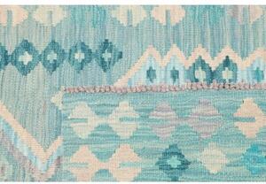Tappeto Kilim Geometrico Azzurro Beige 100x153 Cm