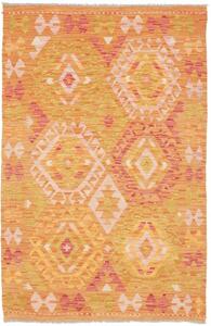 Tappeto Kilim Geometrico Arancione Rosa 102x155 Cm