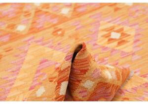 Tappeto Kilim Geometrico Arancione Rosa 102x144 Cm