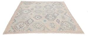 Tappeto Kilim Geometrico Grigio Beige 180x220 Cm
