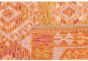 Tappeto Kilim Stilizzato Arancione Beige 102x155 Cm