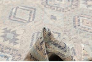 Tappeto Kilim Geometrico Grigio Beige 180x220 Cm