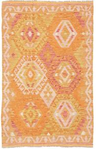 Tappeto Kilim Geometrico Arancione Rosa 99x156 Cm