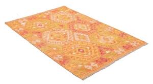 Tappeto Kilim Geometrico Arancione Rosa 102x155 Cm