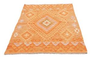 Tappeto Kilim Geometrico Arancione Avorio 104x151 Cm