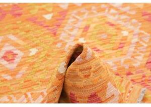 Tappeto Kilim Geometrico Arancione Rosa 102x155 Cm