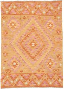 Tappeto Kilim Geometrico Arancione Rosa 102x144 Cm