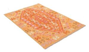 Tappeto Kilim Stilizzato Arancione Beige 98x146 Cm