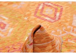 Tappeto Kilim Stilizzato Arancione Beige 102x155 Cm