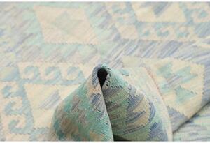 Tappeto Kilim Geometrico Azzurro Avorio 153x197 Cm