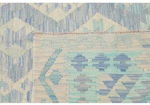 Tappeto Kilim Geometrico Azzurro Avorio 153x197 Cm