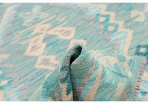 Tappeto Kilim Geometrico Azzurro Beige 100x153 Cm