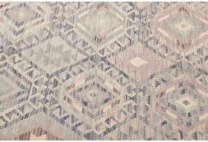 Tappeto Kilim Geometrico Grigio Azzurro 178x220 Cm