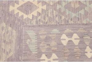 Tappeto Kilim Geometrico Grigio Tortora Avorio 206x288 Cm