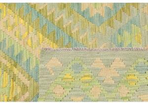Tappeto Kilim Geometrico Verde Salvia Azzurro 97x147 Cm