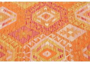 Tappeto Kilim Geometrico Arancione Rosa 99x156 Cm