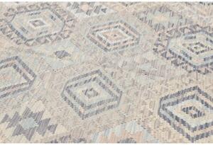 Tappeto Kilim Geometrico Grigio Beige 180x220 Cm