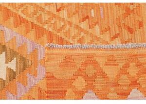 Tappeto Kilim Geometrico Arancione Avorio 104x151 Cm