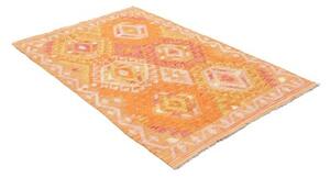 Tappeto Kilim Geometrico Arancione Rosa 99x156 Cm