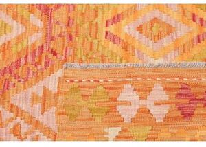 Tappeto Kilim Geometrico Arancione Rosa 102x155 Cm