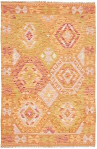 Tappeto Kilim Stilizzato Arancione Beige 102x155 Cm