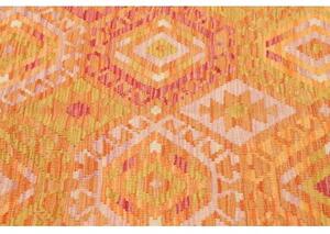 Tappeto Kilim Geometrico Arancione Rosa 102x155 Cm