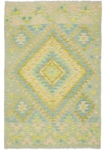 Tappeto Kilim Geometrico Verde Salvia Azzurro 97x147 Cm