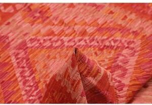 Tappeto Kilim Geometrico Rosso Arancione 130x170 Cm