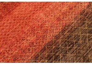 Tappeto Cromopura Geometrico Marrone Scuro Rosso 199x237 Cm