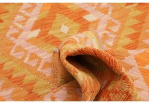 Tappeto Kilim Geometrico Arancione Beige 101x148 Cm