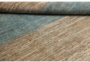 Tappeto Cromopura Geometrico Marrone Azzurro 202x309 Cm