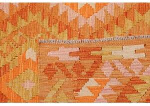 Tappeto Kilim Geometrico Arancione Beige 101x148 Cm