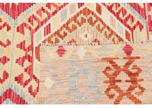 Tappeto Kilim Geometrico Rosso Beige 123x169 Cm