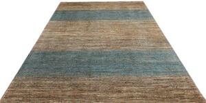 Tappeto Cromopura Geometrico Marrone Azzurro 202x309 Cm