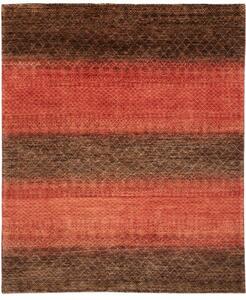 Tappeto Cromopura Geometrico Marrone Scuro Rosso 199x237 Cm