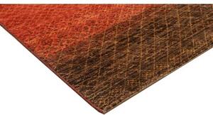 Tappeto Cromopura Geometrico Marrone Scuro Rosso 199x237 Cm