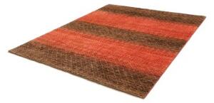 Tappeto Cromopura Geometrico Marrone Scuro Rosso 199x237 Cm