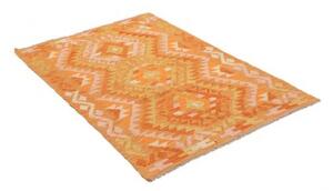 Tappeto Kilim Geometrico Arancione Beige 101x148 Cm