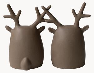 Decorazione natalizia in ceramica Deer Twins 2 pz