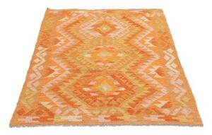 Tappeto Kilim Geometrico Arancione Beige 101x148 Cm