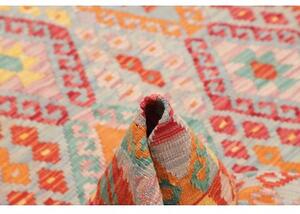 Tappeto Kilim Stilizzato Rosso Mattone Multicolore 129x168 Cm