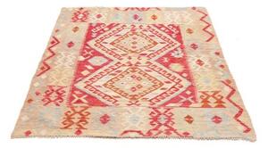 Tappeto Kilim Geometrico Rosso Beige 123x169 Cm