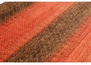 Tappeto Cromopura Geometrico Marrone Scuro Rosso 199x237 Cm