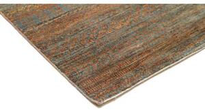 Tappeto Cromopura Geometrico Blu Petrolio Terracotta 97x156 Cm