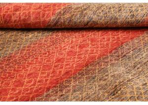 Tappeto Cromopura Geometrico Marrone Rosso Mattone 170x253 Cm