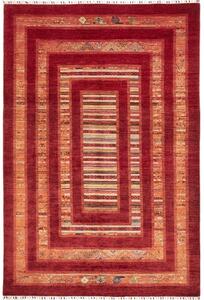 Tappeto Gabbeh Nova Geometrico Rosso Arancione 209x308 Cm