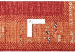 Tappeto Gabbeh Nova Geometrico Rosso Arancione 209x308 Cm