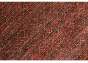 Tappeto Cromopura Geometrico Marrone Scuro Rosso 149x218 Cm
